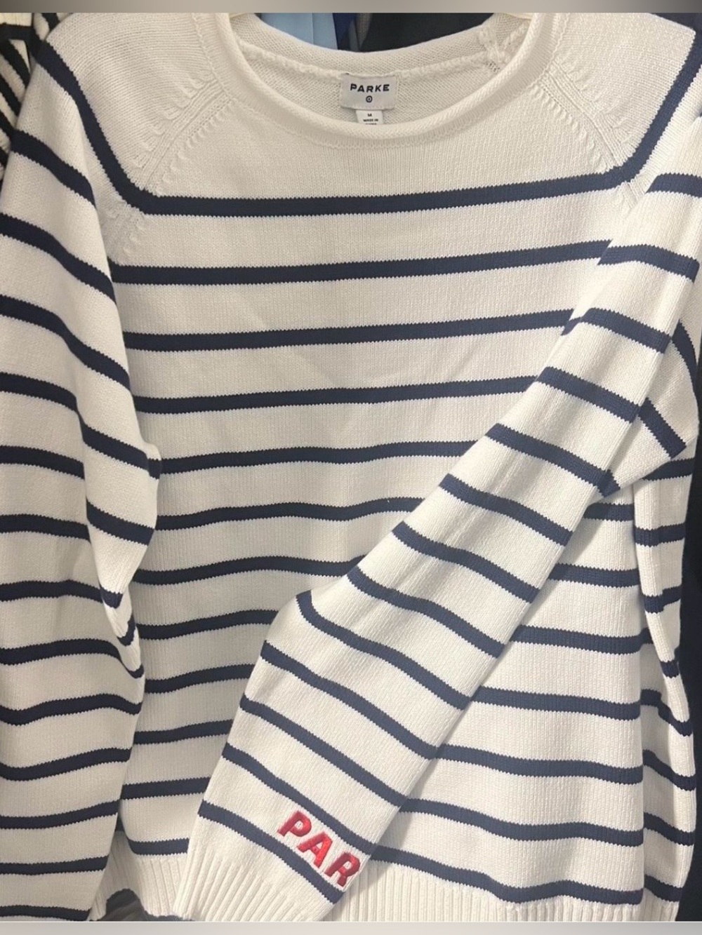 HTF Women’s Parke x Target Rollneck Pullover Navy Blue Striped